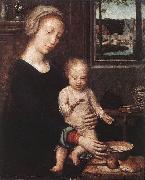 DAVID, Gerard Madonna and Child with the Milk Soup dgw Sweden oil painting reproduction